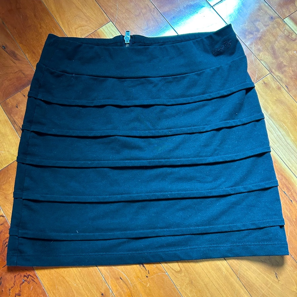 Garage layered mini skirt